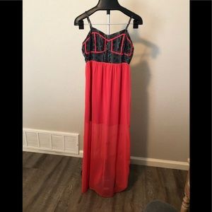 Jealous tomato snake skin top pink bottom maxi